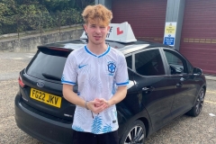 George passed his driving test first time today in Chelmsford